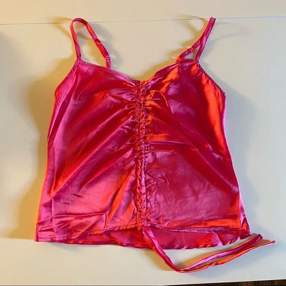 Japna satinlike pink ruched blouse - Picture 8 of 9